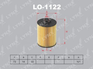 Фильтр масляный подходит для BMW 5 (E60) 03/ 7 (E65) 01-08 LO-1122 LO-1122 LYNXAUTO