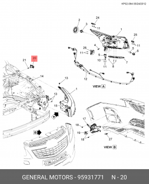 ПОВТОРИТЕЛЬ ПОВОРОТА 95931771 95931771 GENERAL MOTORS