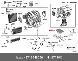 ФИЛЬТР САЛОНА RX... 15-  87139-48050 87139-48050 TOYOTA