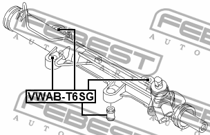 Втулка рулевой рейки VWAB-T6SG VWAB-T6SG FEBEST