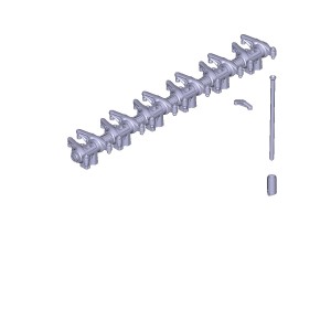 Ось коромысел в сборе (со стойками) 536100709001 536100709001 YAMZ