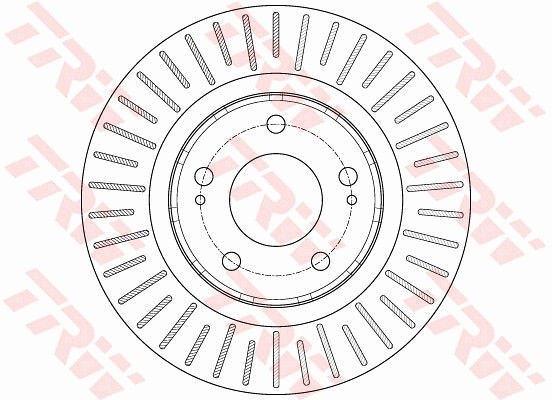 Диск тормозной передний MITSUBISHI OUTLANDER II-III, PEUGEOT 4007 DF6174 DF6174 TRW