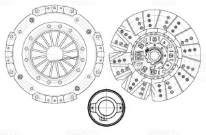 Сцепление в сборе КамАЗ Компас 9 (22-)/JAC N75/N80/N90 с двиг. Cummins ISF 3.8 ( FR0710 TRIALLI