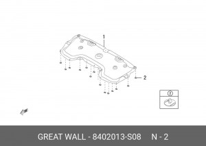 8402013-S08 ПИСТОН ШУМОИЗОЛЯЦИИ КАПОТА 8402013-S08 GREAT WALL