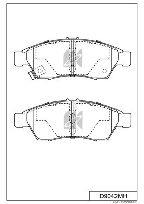 Колодки тормозные дисковые D9042MH D9042MH MK KASHIYAMA