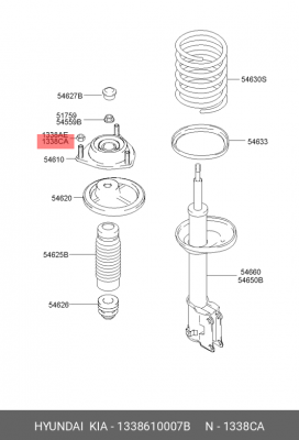 Гайка HYUNDAI HD65,72,78 OE 1338610007B HYUNDAI KIA