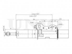 Амортизатор газовый передней подвески SAB-10596 UNIO