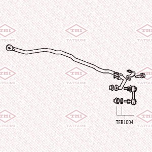 тяга стабилизатора передняя!\ MITSUBISHI Galant/Lancer 88> TEB1004 TATSUMI