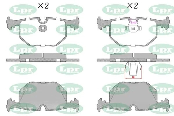 Комплект тормозных колодок 05P1231 05P1231 LPR