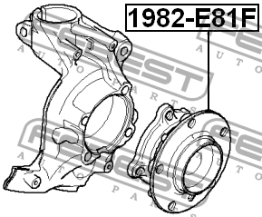 Ступица передняя 1982-E81F 1982-E81F FEBEST