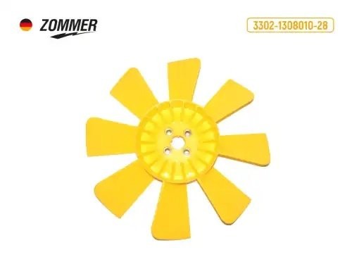 Вентилятор охлаждения ГАЗель 8-лопастной желтый 3302130801028 ZOMMER
