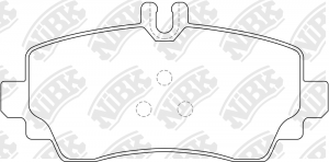 Колодки тормозные MERCEDES Vaneo (02-05) передние (4шт.) NIBK PN0124 NIBK