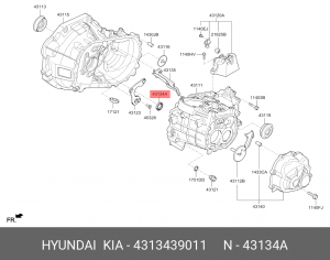 сальник вала первичного КПП!\ Hyundai Solaris 10>/Creta 1.6 16>, KIA Rio UB 11> 4313439011 HYUNDAI