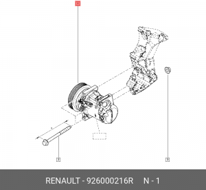компрессор кондиционера!\ Rover 75 2.0 V6 02/99-06/04 926000216R RENAULT