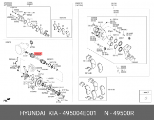 Привод KIA Bongo 3 (06-) (4WD) колеса переднего правый МКПП OE 495004E001 HYUNDAI KIA