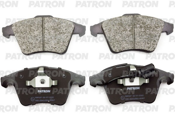Колодки тормозные VW T5 (03-),Multivan (03-) (R16) передние (4шт.) PATRON PBP037 PATRON