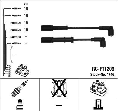Провода зажигания к-т RC-FT1209 4746 4746 NGK