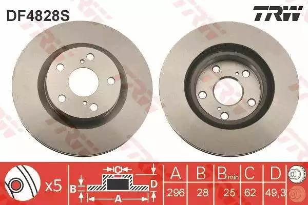 TOYOTA RAV 4 (2006-2013) 296 мм DF4828S TRW