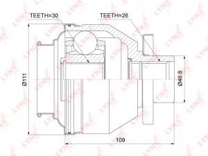 ШРУС внутренний левый к-кт!\ VW Transporter 5/Multivan 2.5TDi 03-09 CI-3762 LYNXAUTO
