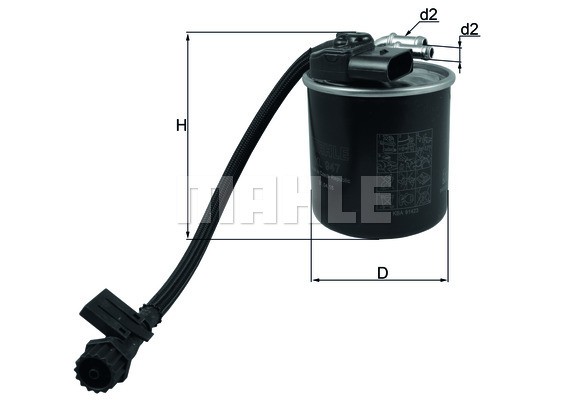Фильтр топливный MERCEDES Vito (W447) MAHLE KL947 MAHLE KNECHT