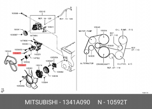 болт!\ Mitsubishi Montero Sport 1341A090 MITSUBISHI
