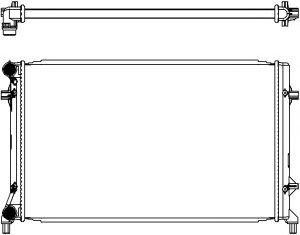 Радиатор VW Golf (05-12) AUDI A3 (03-12) SKODA Octavia (04-) охлаждения двигател 3471-1002 SAKURA