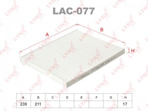 KIA CERATO НЕ УГОЛЬНЫЙ LAC-077 LYNXAUTO