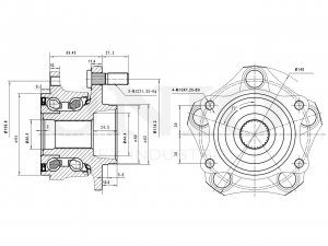 Ступица передняя (с ABS) HUB-20031 UNIO