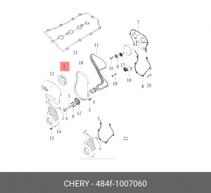 Ролик натяжной CHERY ремня ГРМ OE 484F1007060 CHERY