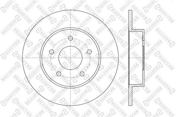 диск тормозной задний!\ Nissan Primera P12/Almera Tino 1.6-2.0/2.2Di 00> 6020-2257-SX STELLOX