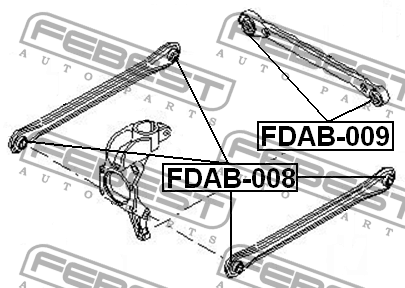 Сайлентблок FDAB-009 FDAB-009 FEBEST