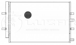 Радиатор кондиц. с ресивером для а/м Ford Transit (13-) 2.2TDCi LRAC1087 LRAC1087 LUZAR