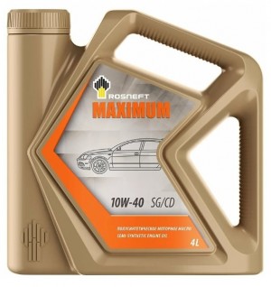 Масло моторное РОСНЕФТЬ MAXIMUM 10W40 SG/CD п/синт.4л 40814342 ROSNEFT