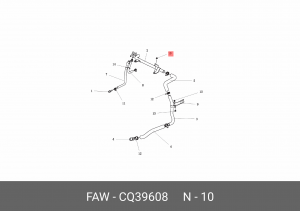 Гайка 6-гран фланцевая J7 CQ39608 FAW