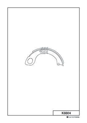 Колодки тормозные барабанные K8804 K8804 MK KASHIYAMA