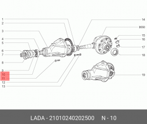 ПОДШИП РЕДУК 21010-2402025-00 LADA VAZ