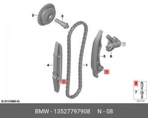 Болт крышки подшипника ! \BMW 1' E81, E82, E87 LCI, E88, F20, F21, F40, F52, 2'  13527797908 BMW