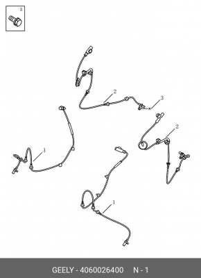 ДАТЧИК СКОРОСТИ КОЛЕСА ПЕРЕДНИЙ /SX-11/SX-11-A3 GEELY 4060026400 GEELY