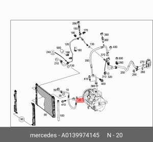 КОЛЬЦО УПЛОТНИТЕЛЬНОЕ 0139974145 A0139974145 MERCEDES BENZ