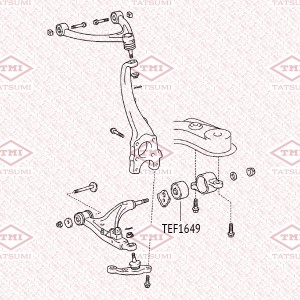 сайлентблок рычага переднего нижнего задний!\ Toyota Celsior 00> TEF1649 TATSUMI