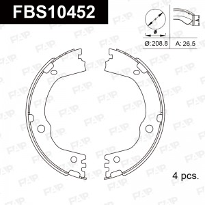Тормозные колодки барабанные PREMIUM FBS10452 FBS10452 FAP