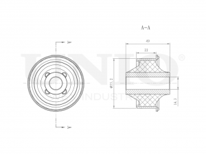 С/блок задний переднего нижнего рычага RMP-20087 UNIO