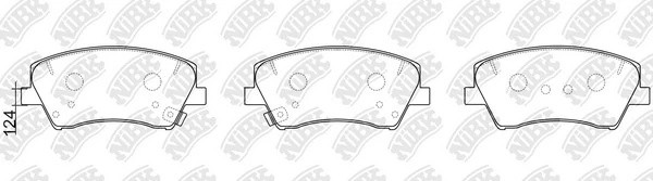 Колодки тормозные HYUNDAI Elantra (15-) передние (4шт.) NIBK PN0772 NIBK