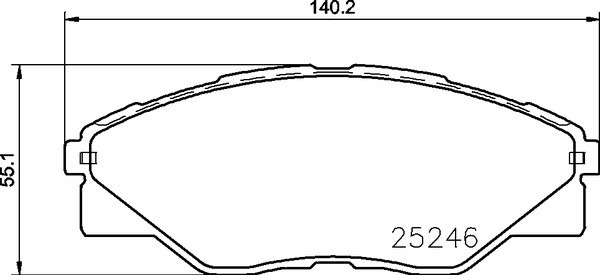 Колодки тормозные дисковые, передние, TOYOTA COROLLA , COROLLA Estate , COROLLA  NP1061 NISSHINBO