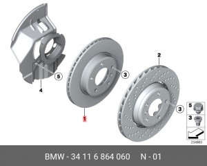 диск тормозной!\ BMW 316i/318 34 11 6 864 060 BMW