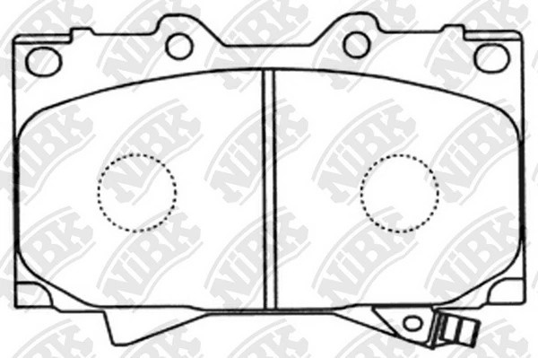 Колодки передние (TOYOTA LAND CRUISER 4.2D 9098/4.2D/4.7 98) PN1411 PN1411 NIBK