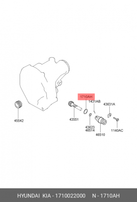 1710022000 УПЛОТНИТЕЛЬНОЕ КОЛЬЦО СИСТЕМЫ ОХЛАЖДЕНИЯ 1710022000 MOBIS