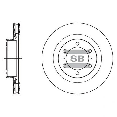 Диск тормозной TOYOTA Land Cruiser Prado (J150) (10-) передний (1шт.) SANGSIN SD4090 SANGSIN