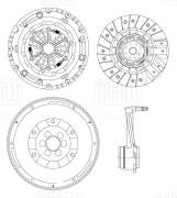 Сцепление в сборе VW Passat B6 (05-) 2.0TDI (с компен. износа) (с гидр. муфт и д FR1817 TRIALLI