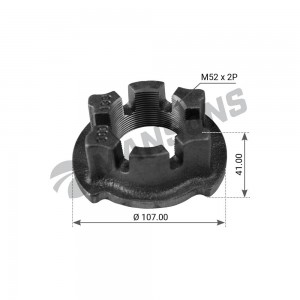 Гайка BPW ступицы корончатая (M52х2 H=52 SW80) MANSONS 300.133 MANSONS